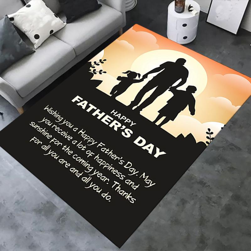 Father, Sunset Office Carpet Soft Polyester Entrance Carpet Washable Non slip Machine Washable Indoo