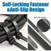 Plastic Nylon Cable Ties Self-locking Cord Ties Straps Adjustable Cables Fastening Loop Home Office Wire Zip Ties Wholesale