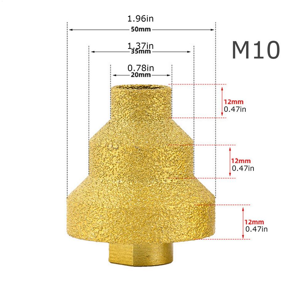 M10 M14 Diamond Chamfer Step Bit 20-50mm Hole Saw Milling Tile Cutter Marble Concrete Reamer Masonry Drilling Construction Bits