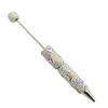 Custom Beadable Pen Blanks Glitter Ballpoint Pen, Sparkly Rhinestone Star Moon Beaded Plastic Creative Gift Pens for Women DIY Handmade Gel Ink School