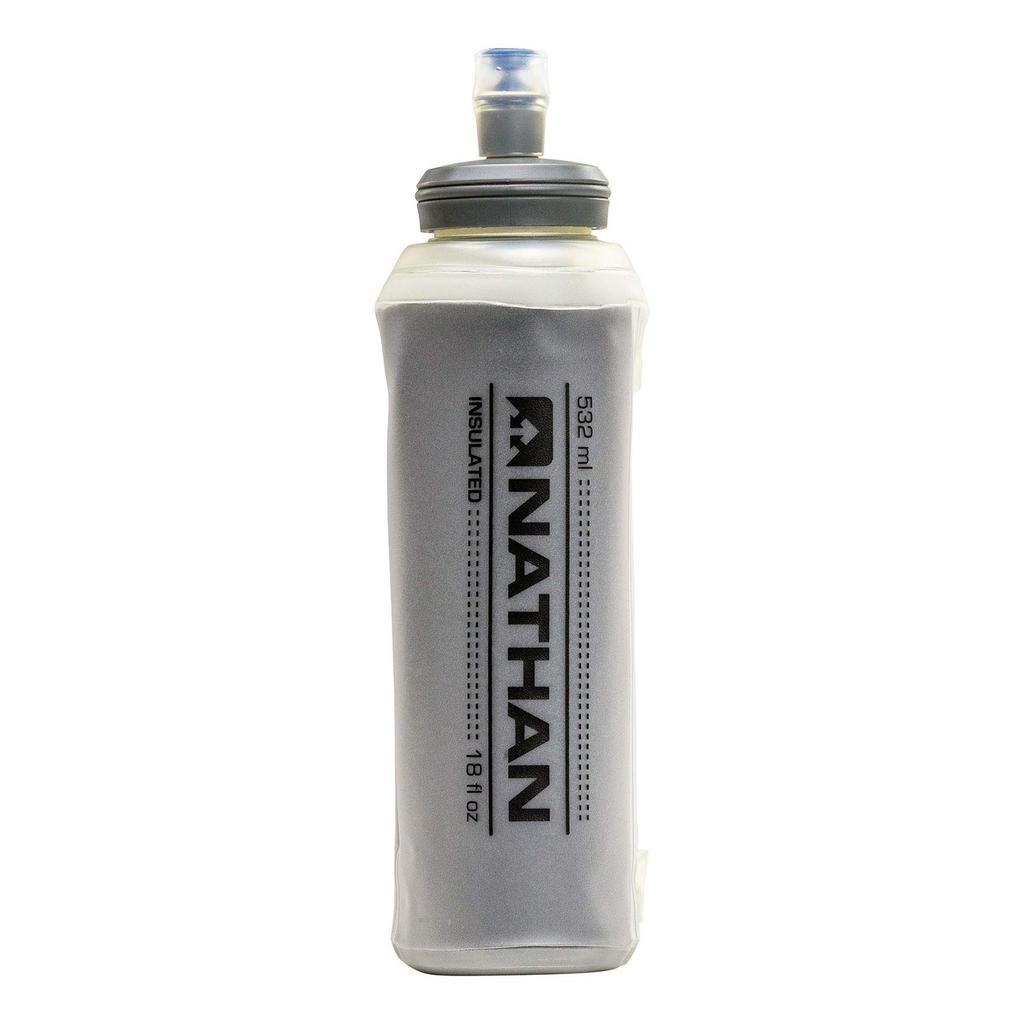 Nathan Soft Flask NS4017 Hydration Bottle, Foldable and Portable, Insulated Exodraw Flask, 532ml, Spine, 532ml, for Running and Trail Running