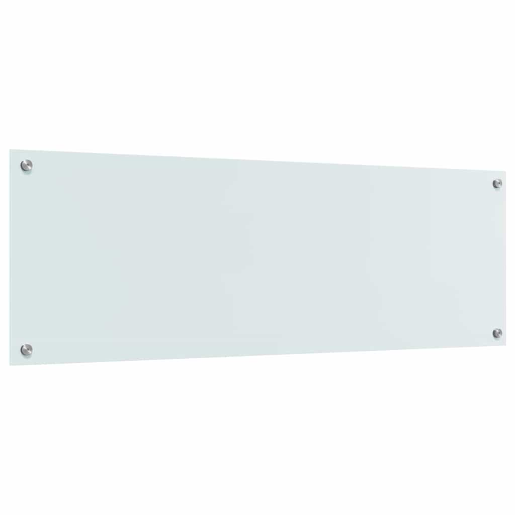 Kitchen Splashback 2 Pcs White 120 X 40 Cm Tempered Glass