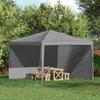 Party Tent Side Panel 2 pcs Light Grey 400 x 195 cm PE and Steel