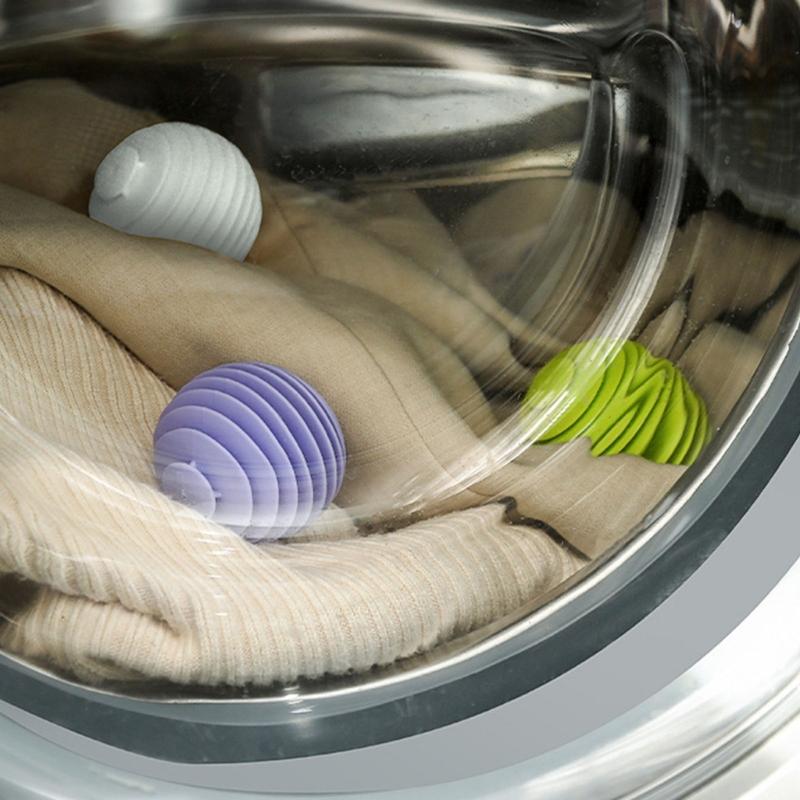 3 Stück Ovaler Solider Reinigungsball Haushaltswaschmaschine Wäscheball Wiederverwendbar Anti-Verhedderungs Magischer Wäscheball