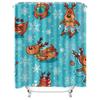 TU Whimsical Christmas Deer Shower Curtain Festive Holiday Forest Animals Bathroom Decor Cute Reindeer Backdrop Holiday Home Tex