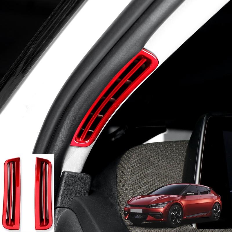 For KIA EV6 -2026 Left-hand Drive Car Interior Black Central Console Gear Shift Window Button Air Vent Cover Accessories