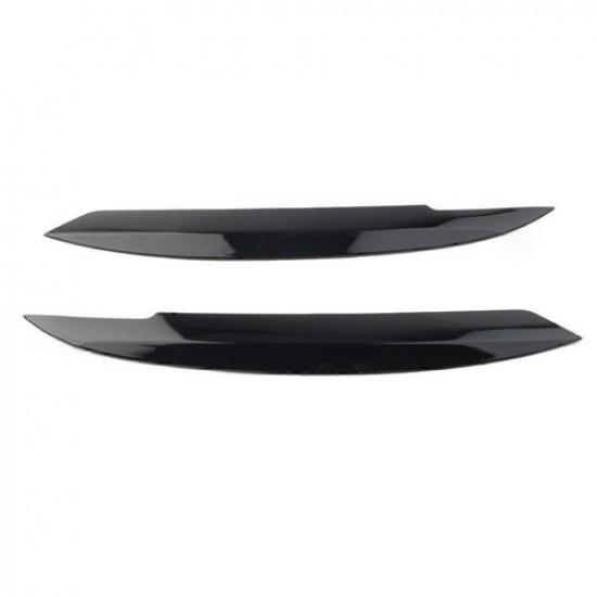 Glossy Black Headlight Eyelid Trim Cover For VW Jetta MK6 Sagitar NCS 2010-18