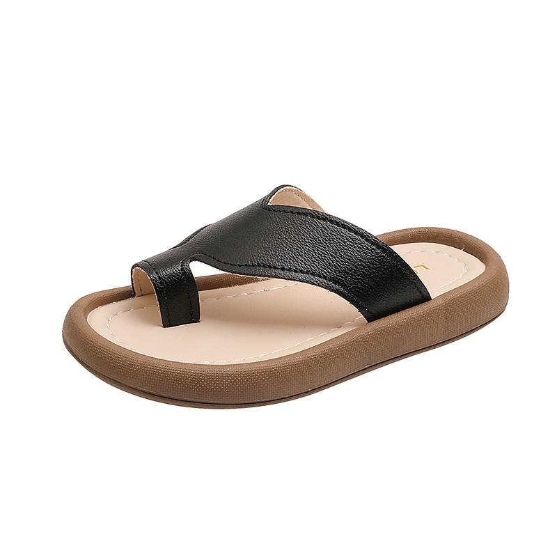 Children Summer Slippers Boys Girls Summer Beach Shoes Round Head Kids Outdoor Indoor Slippers Thick Bottom Open-toe 2024 New