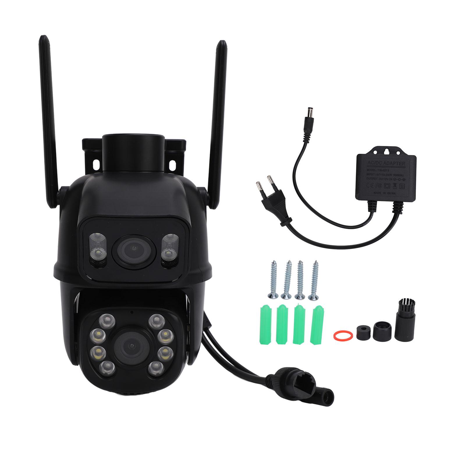 

Об єктив Камера безпеки 6MP Нічне бачення Автоматичне виявлення Світло Звук Сигналізація Wi-Fi Камера безпеки для EU Plug