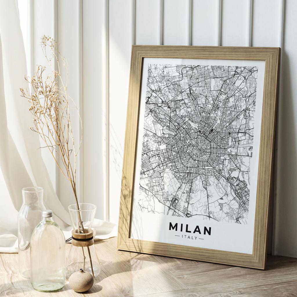 Poster Milano piano della città