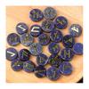 25Pcs Faux Crystal Agate Rune Stone Set Alphabet Rune Round Set Nordic Germanic Language Stone for Witchcraft Fortune-Telling