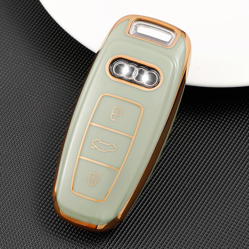New Soft TPU Car Smart Key Case Cover For  A6 A7 A8 E-tron Q5 Q8 C8 D5 Auto Styling Protection Shell Holder Accessories
