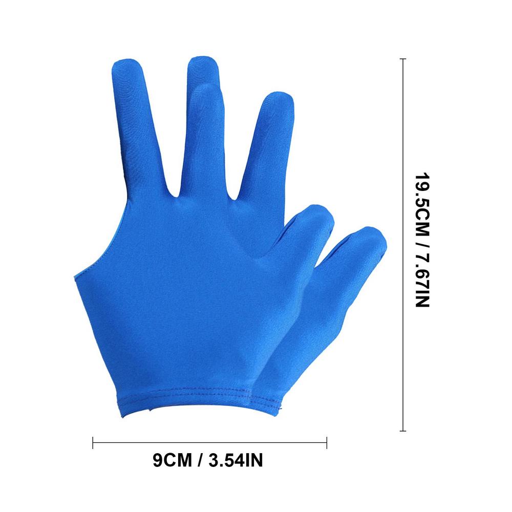 

Billiards Glove 2pcs Three-finger Pool Players Gloves Embroidered Slip-proof Breathable Billiard Gloves Hand Protective