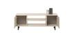 Focus Cashmere RTV Cabinet 135 Cm - Black Legs