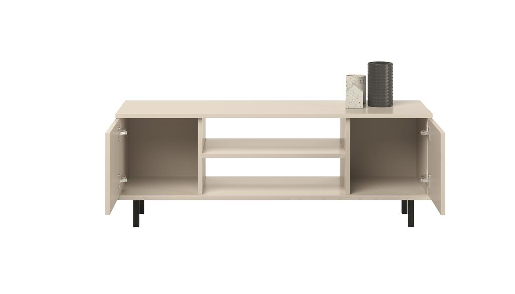 Focus Cashmere RTV Cabinet 135 Cm - Black Legs