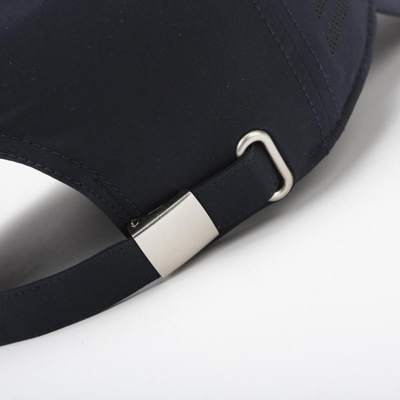 New Fashion Baseball Cap Iron Label Perforated Hard Top Leisure Outdoor Sports Shade Sunscreen Versatile Men's and Women's Cap
