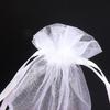 100pcs Drawstring Organza Bag Jewelry Pouch Wedding Party Favor Gift Bag White