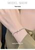 Cui Yan S925 Sterling Silver Korean Style Cat & Fish Wrap Bracelet for Women - Simple, Niche Design, 2025 New Collection.