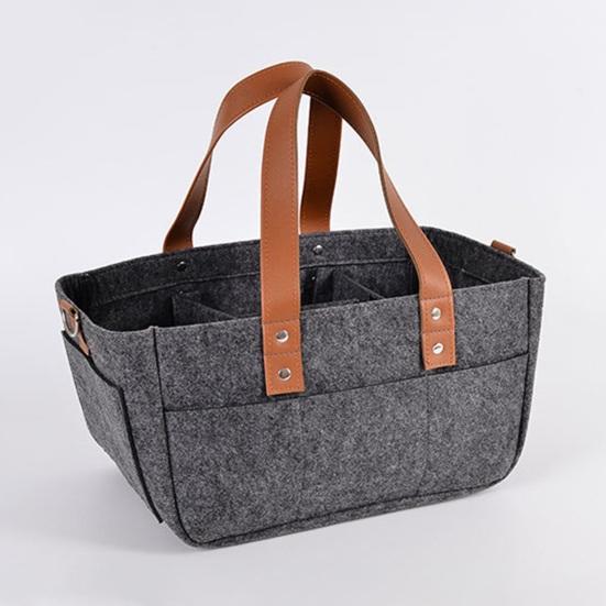 Babybleieveske Organizer Filtmateriale Stor Kapasitet Justerbar Plassoppsett Funksjonell Babyutstyrsorganisator