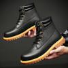 Męskie motocyklowe buty ze sznurowaniem z prawdziwej skóry, gumowe, nowa moda, gorąca sprzedaż, wysokie, do chodzenia, wszechstronne, outdoorowe, do połowy łydki