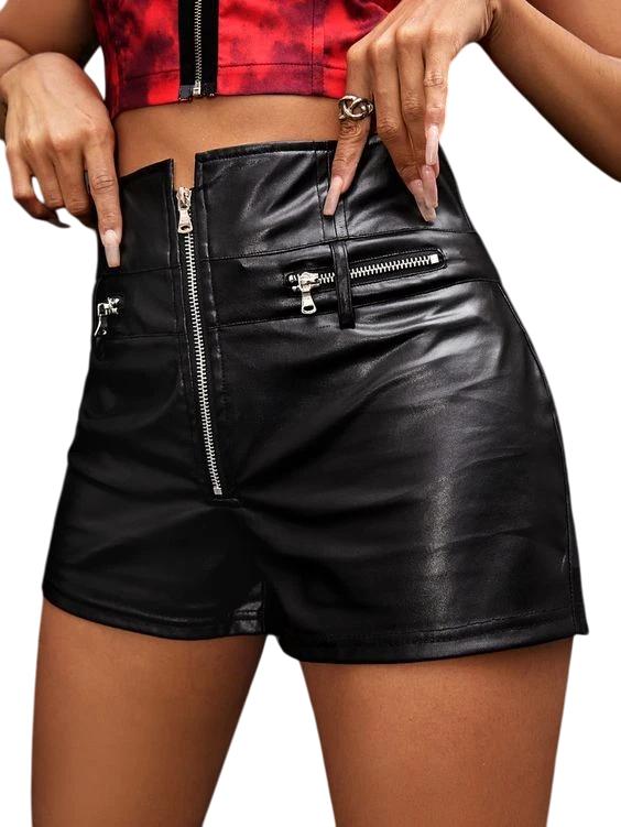 

Women Cocktail Party Wear Shorts Pants Black Handmade Leather Genuine Designer Stylish S чёрный
