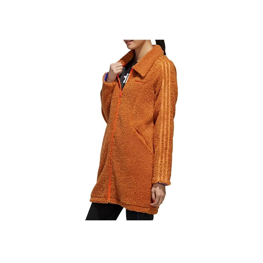 adidas Logo Langarm Reißverschlussjacke Damenjacken Orange FU3920