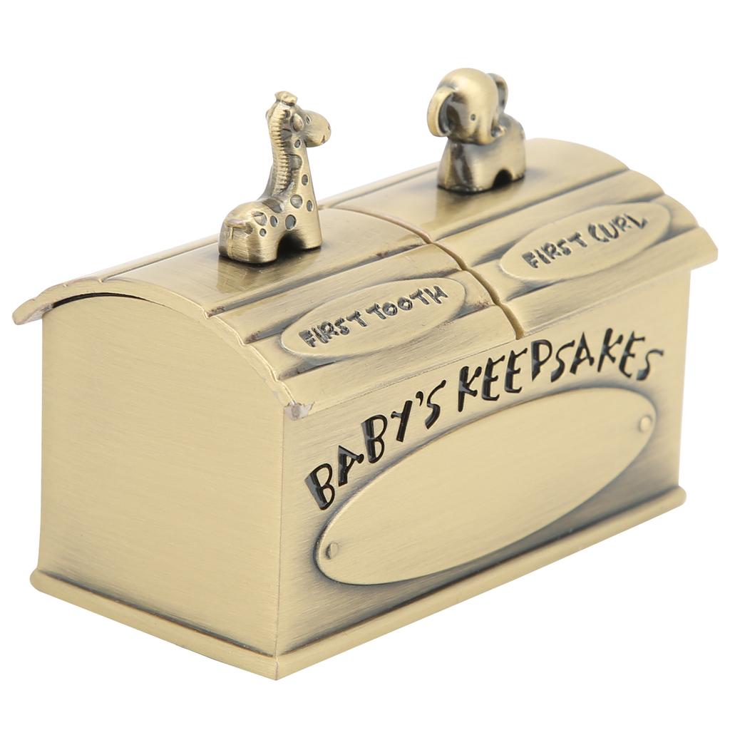 Baby Keepsake Box European Style Rust Resistance Beautiful Appearance Tooth Fairy Gifts for Little ChildrenGreen Patina