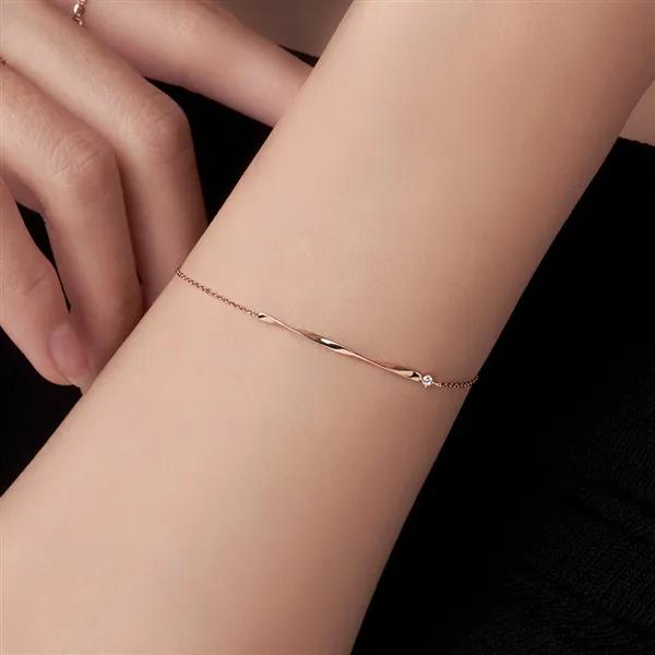 14K bracelet chain gold bracelet twist