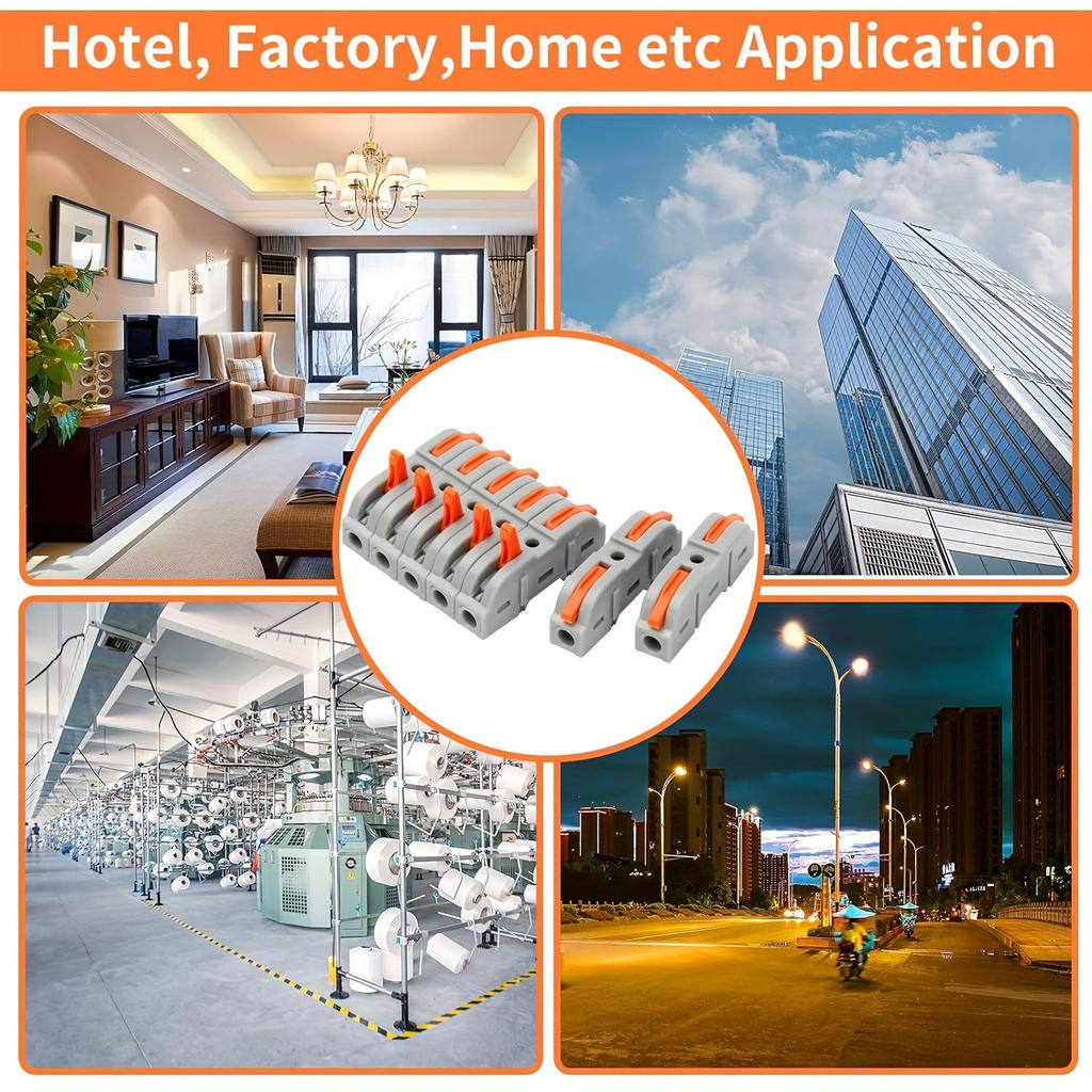 30pcs NC-221 Quick Connectors 2 Lead Connection Terminals, Wire Connectors, Cables, LED Strip Lighting Electrical Household Connectors, Junction Boxes