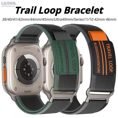 Nylon Watch Band For Apple Watch Ultra 3 Band 49mm 46mm 45mm 44mm 42mm 41mm 40mm 38mm Trail Loop Bracelet Iwatch Series 11 10 9 8 7 6 SE3 Strap