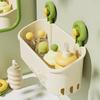 Bathroom Storage Rack with Suction Cup Large Capacity Strong Load-bearing
