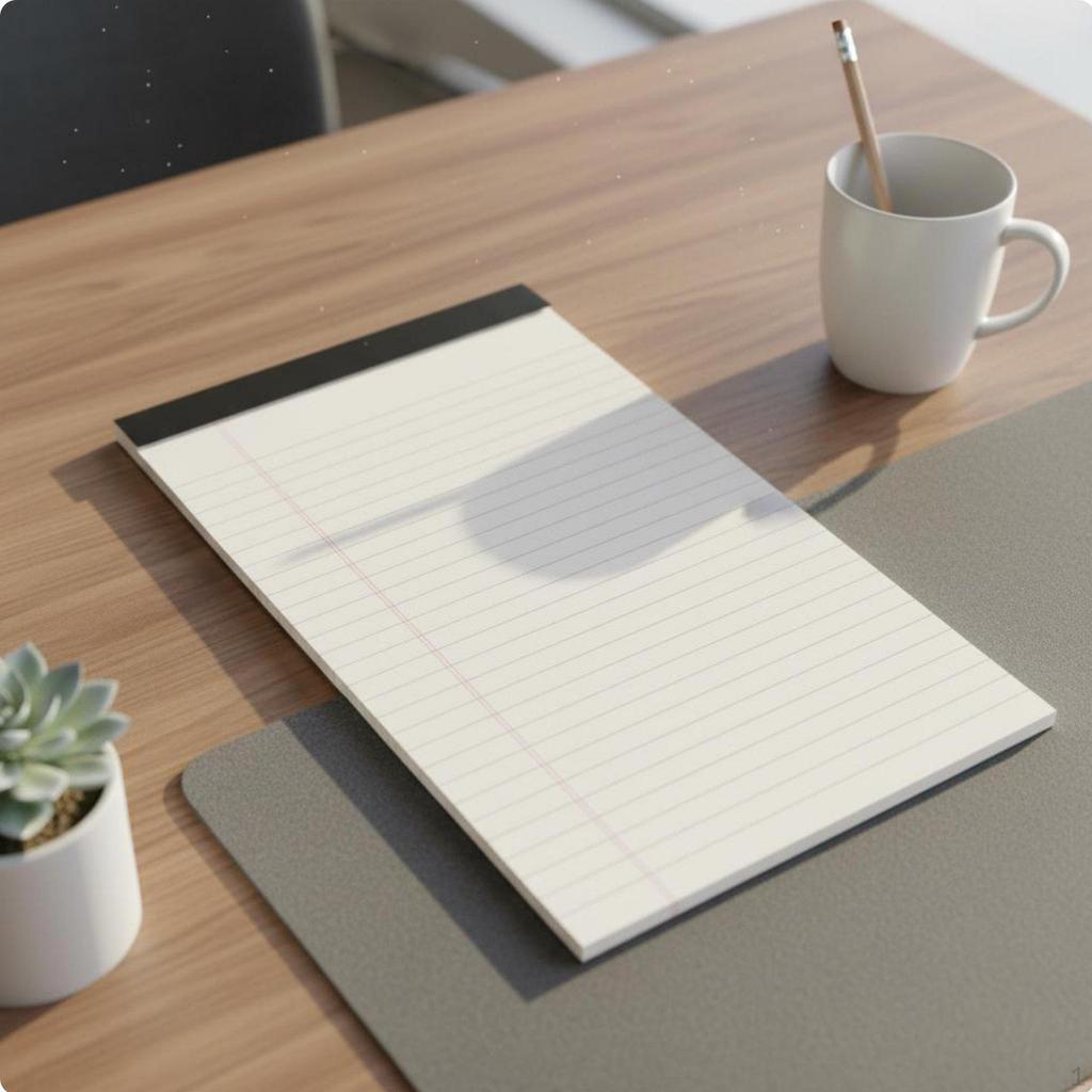 Medium Tearoff Notepad No Ink Bleed Lined Writing Pad Sturdy Backing Board for
