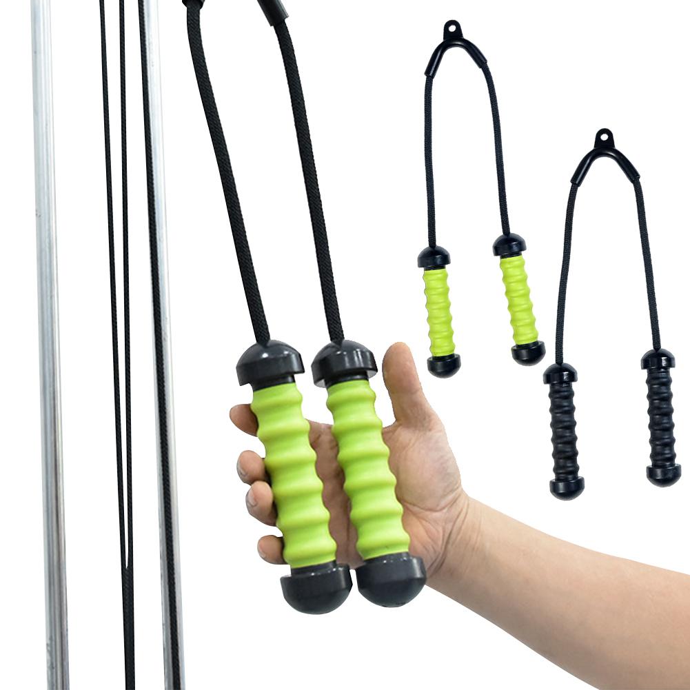 Tricep Rope with Handles Tricep Pull Down Attachment Ergonomic LAT Pull Down Bar Triceps Rope Cable Attachment for Home Gym