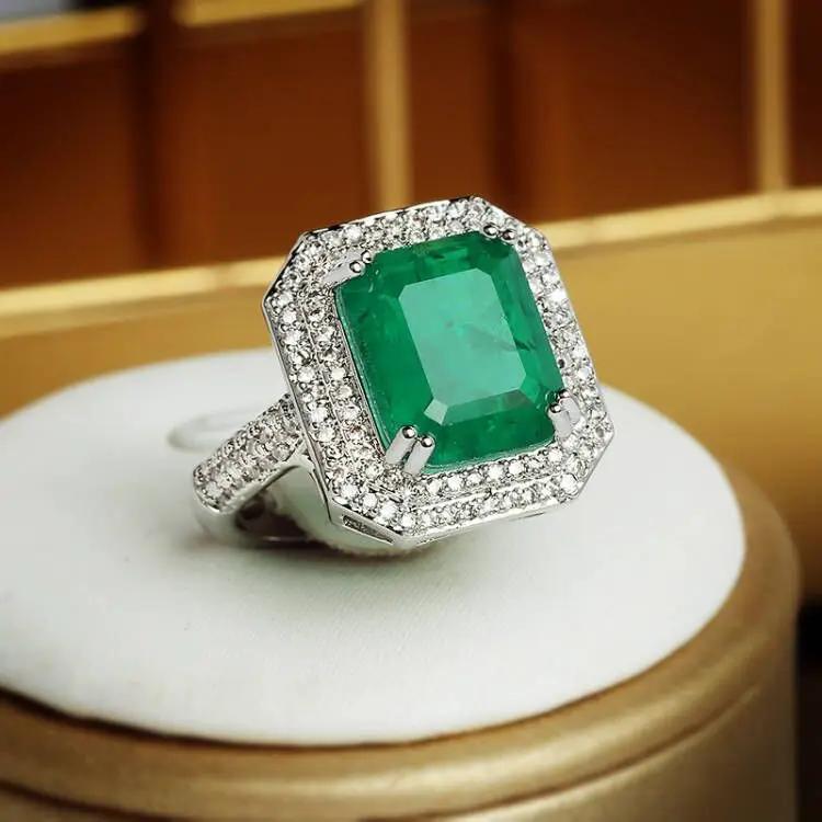 High Quality Pink/blue/Green Zircon Paraiba Ring for Women Party Jewelry Engagement Ring Anniversary Gift  Copper Jewelry