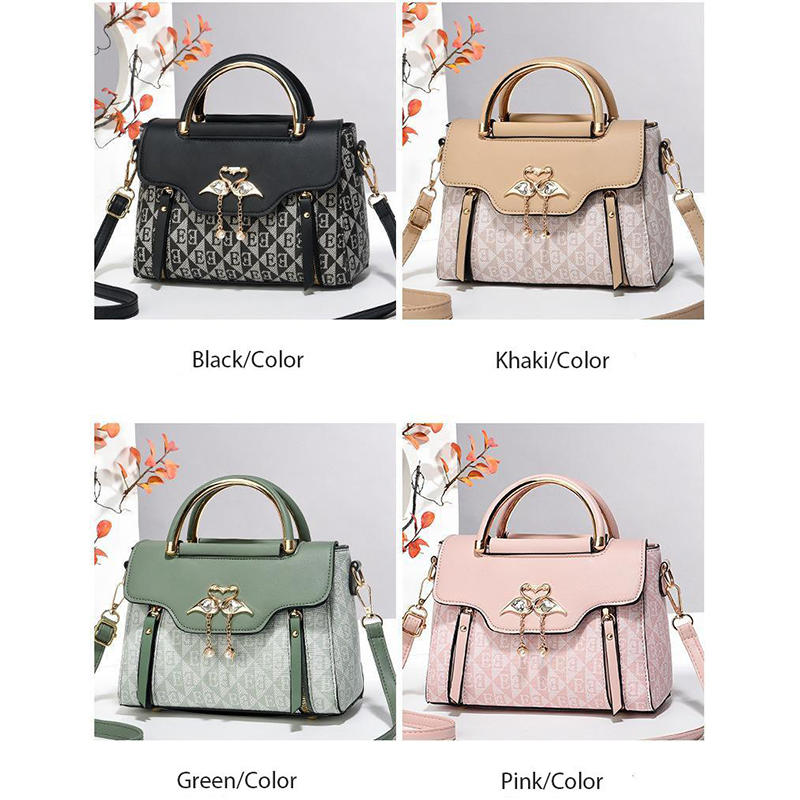 Fashion Women Shoulder Bag PU Leather Small Square Purse Luxury Print Handbag Elegant Crossbody Bag For Ladies Casual Party Office