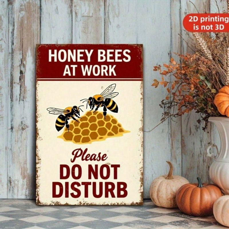 Vintage Bee Hive Metal Sign Wall Decor Farm Garden Poster