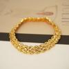 Women's Fashion Bracelet24K Gold-plated hollow clasp copper bracelet, luxurious Arabic-style jewelry