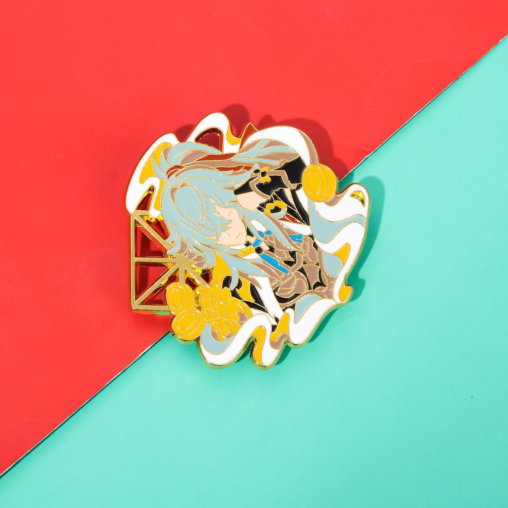 Honkai Star Rail Cartoon Character Brooch Alloy Decorative Pin For Fans