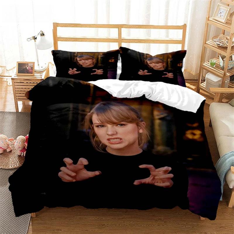 Top Stream Singer Taylor Fashionable Printed Bedding Comforter Bedding Sets Costomizable Bedding Set King Size Bedding Set