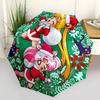 1pc Christmas Sailor Moon & Luna Cat Automatic Opening Folding Umbrella 3-Fold Design, 8-Bone Iron Frame Outdoor Umbrella, Perfect Gift for Fans, Trav