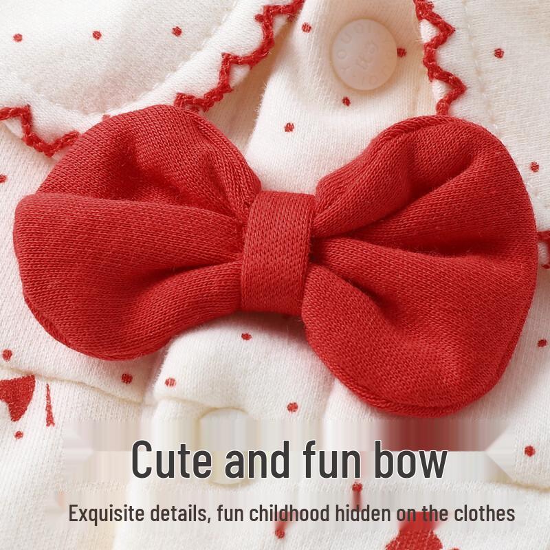 Youqi Dziecięcy Dziewczęcy Dwuczęściowy Zestaw Ubrań Domowych z Długim Rękawem i Kokardą