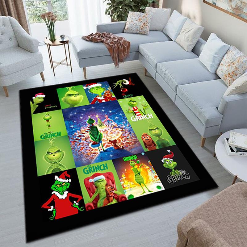 Christmas Gift Comedy Movie How the Grinch Stole Christmas carpet home living room decoration table and chairs anti slip door mat carpet A16