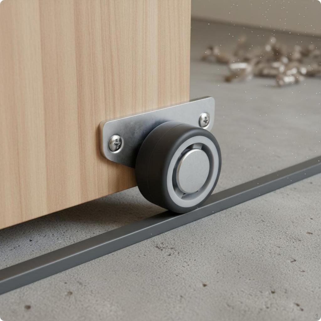 Sagging Door Support Roller Vertical Adjustment Silent Sliding LoadBearing Household