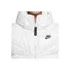 Nike Logo Print Solid Color Warm Long Hooded Down Jacket Women Outerwear White DH4082-100
