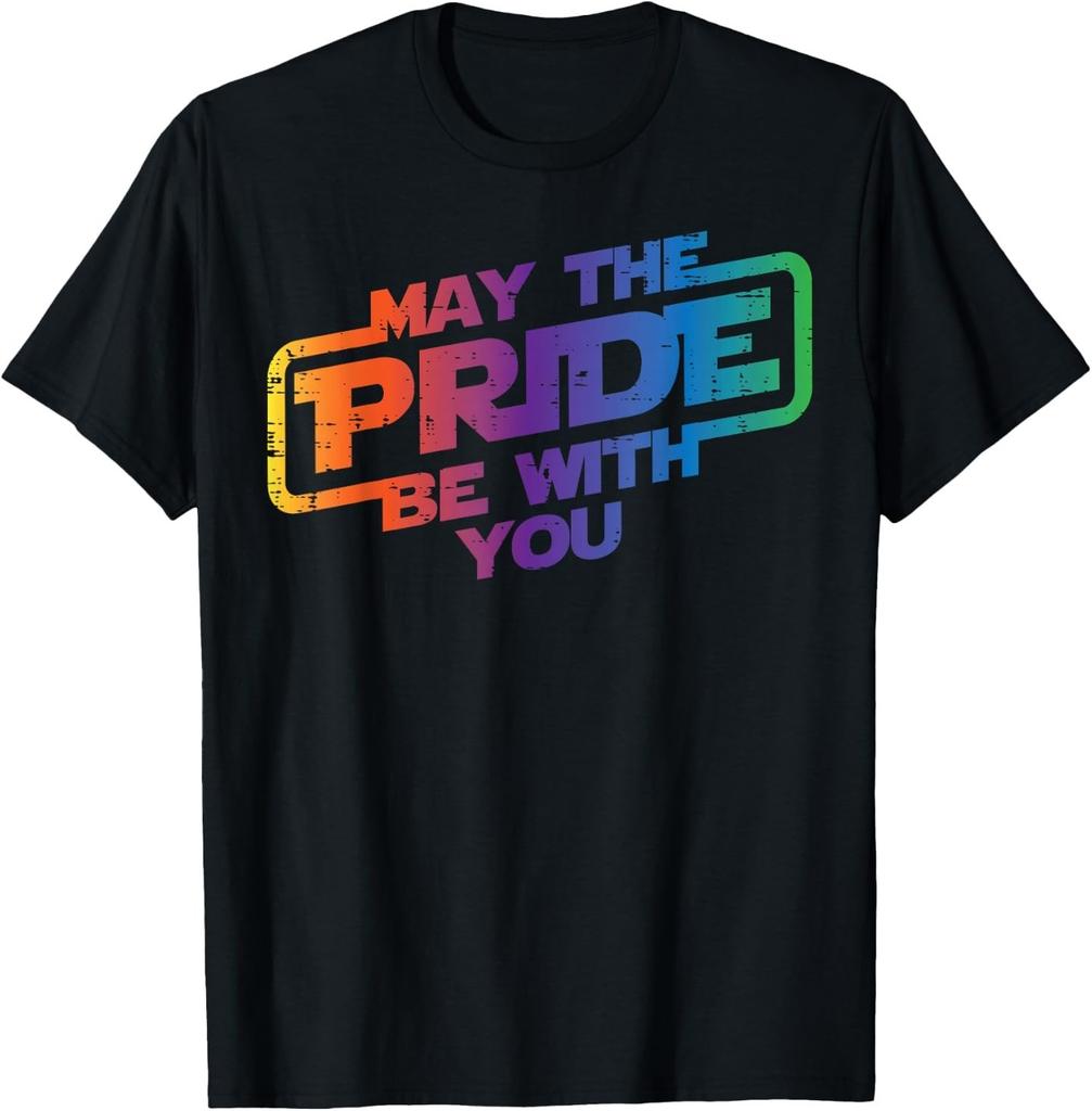 May The Pride Be with You Gay Rainbow Flag LGBTQ Pride Shirt
