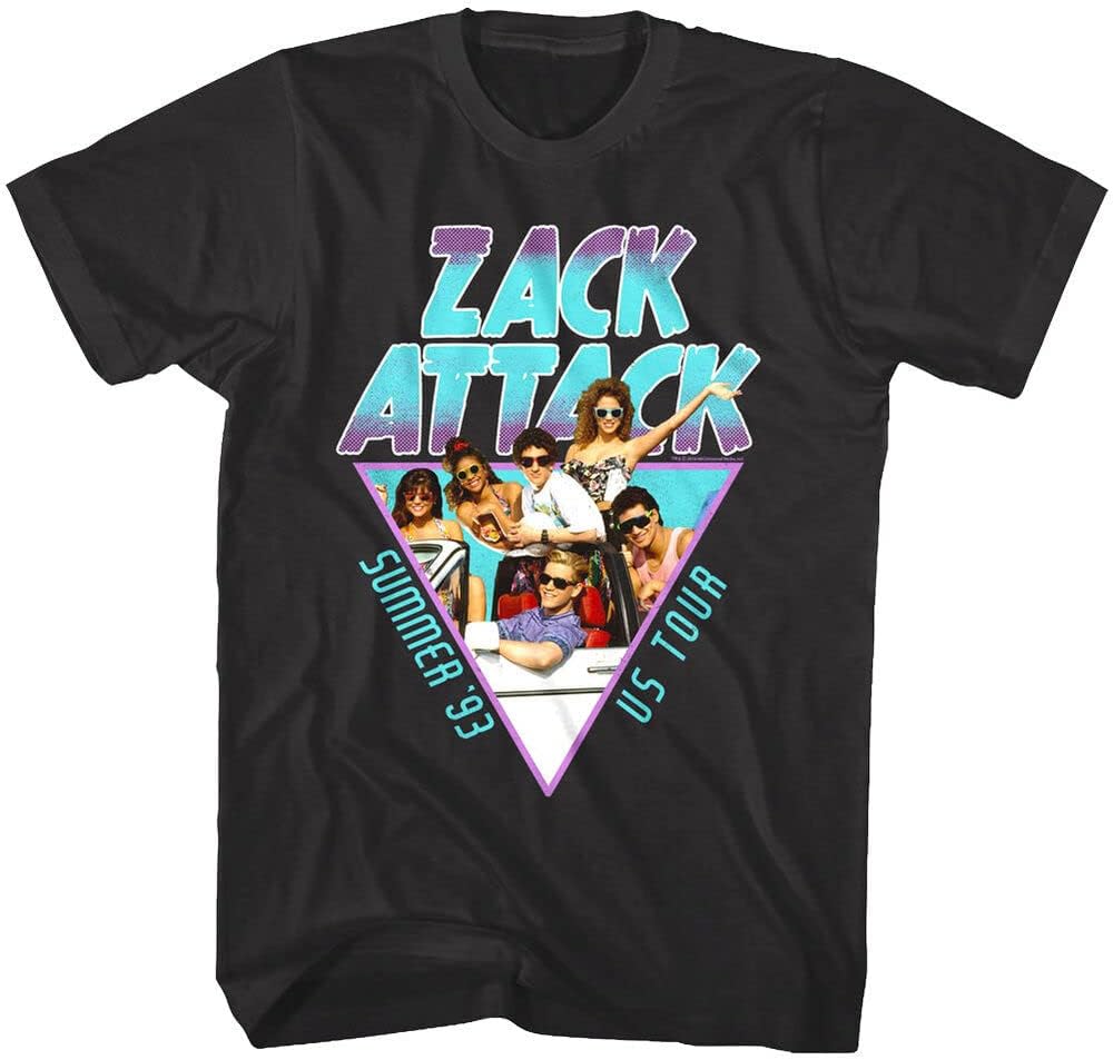 Saved by The Bell Zack Attack US Tour Summer 1993 Men s T Shirt Live Concert Top M чёрный