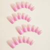 Wearable Manicure French Fake Nails Square Head Nail Tips Waterproof Press On Nails  Girl
