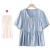 XUEXI Damen Sommer Dünnes Kurzarm-T-Shirt Set
