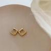2025 Elegant Square Ear Clips: Unique High-End Metal Earrings for Women
