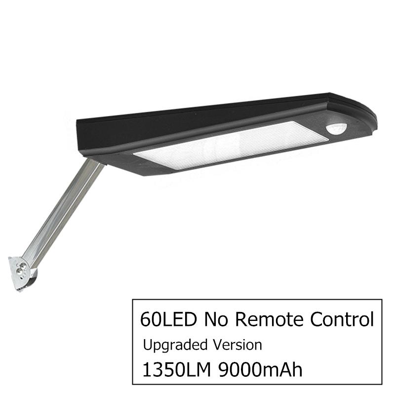 Iluminare cu panou solar îmbunătățit, în aer liber, impermeabil, iluminat stradal stâlp rotativ, iluminat solar de perete cu 4 moduri pentru calea de grădină.